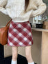 A-Line Woolen Preppy Skirts